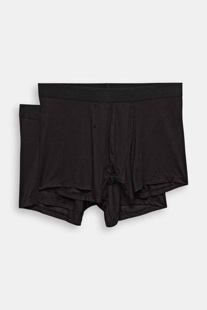 Multipakke med lange shorts i mikrofiber med stretch til mænd, BLACK, overview