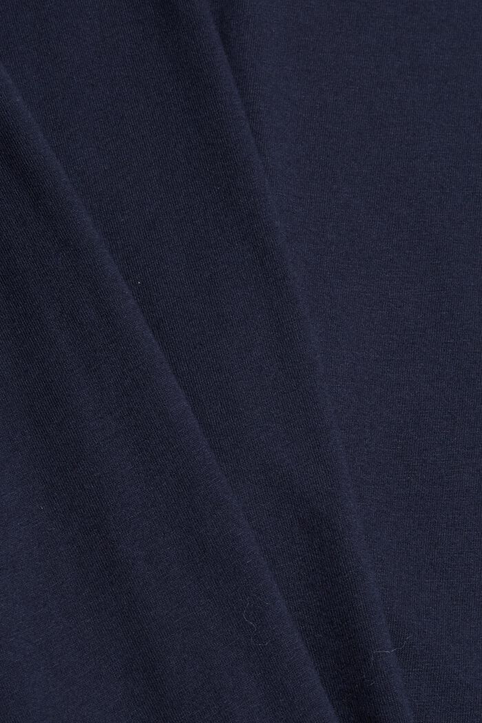Pyjamas-overdel i 100% økobomuld, NAVY, detail image number 4