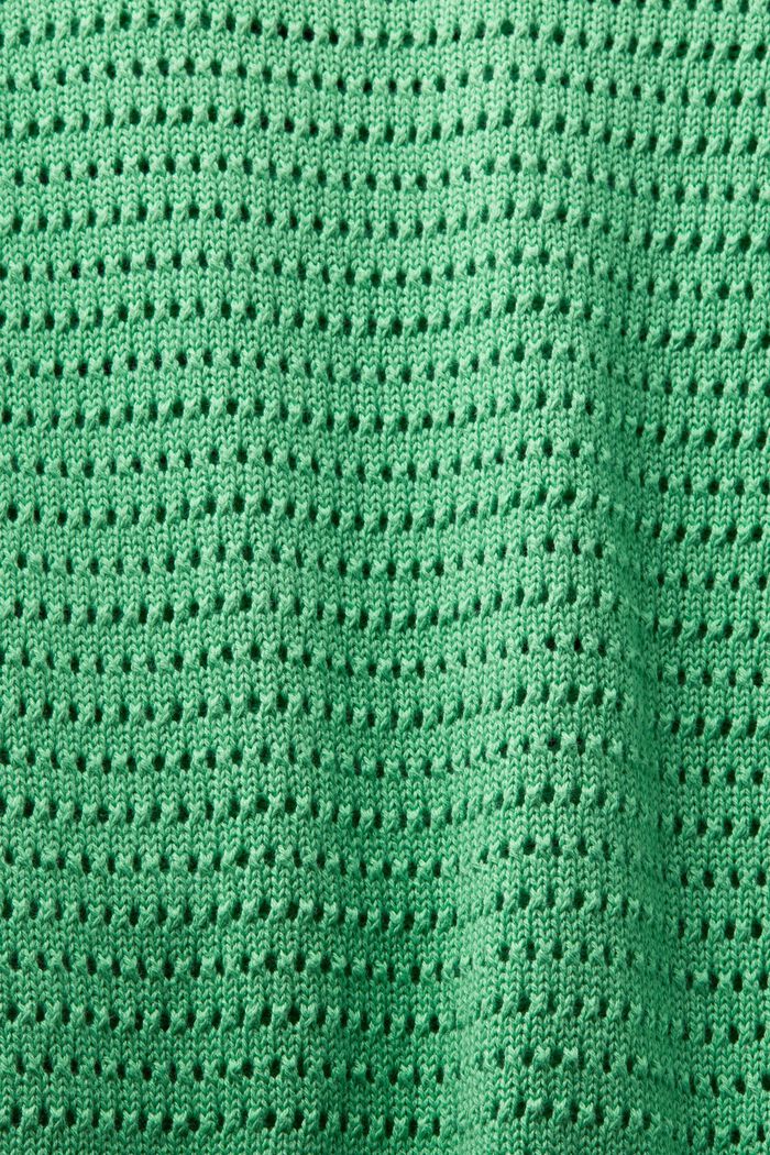 Kortærmet sweater i mesh, CITRUS GREEN, detail image number 5