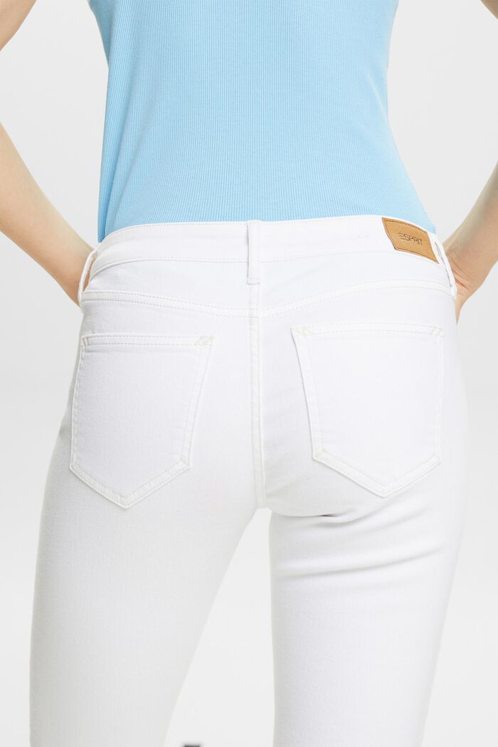 Mellemlange capri-jeans, WHITE, detail image number 4