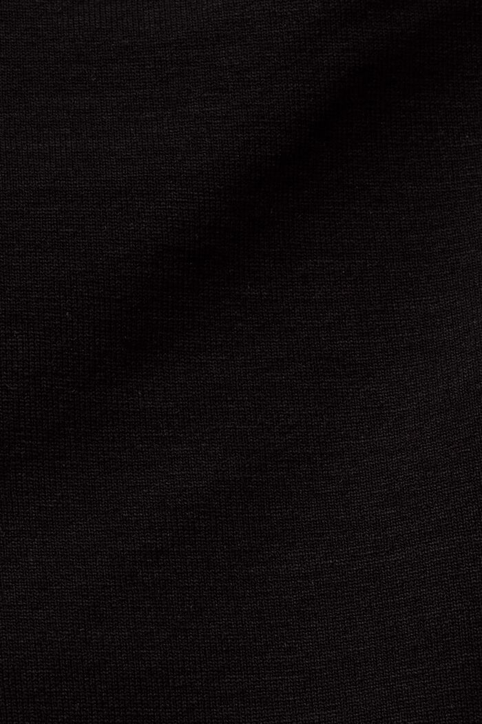 Midinederdel i jersey med slå om-look, BLACK, detail image number 6