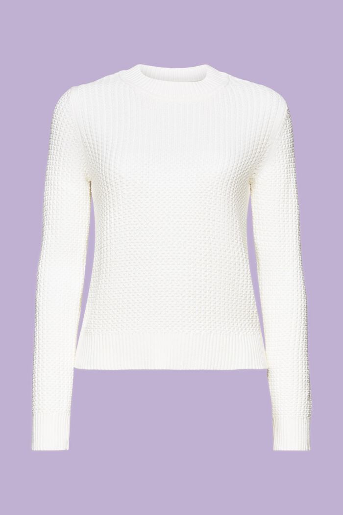 Sweater i struktureret strik med rund hals, ICE, detail image number 6