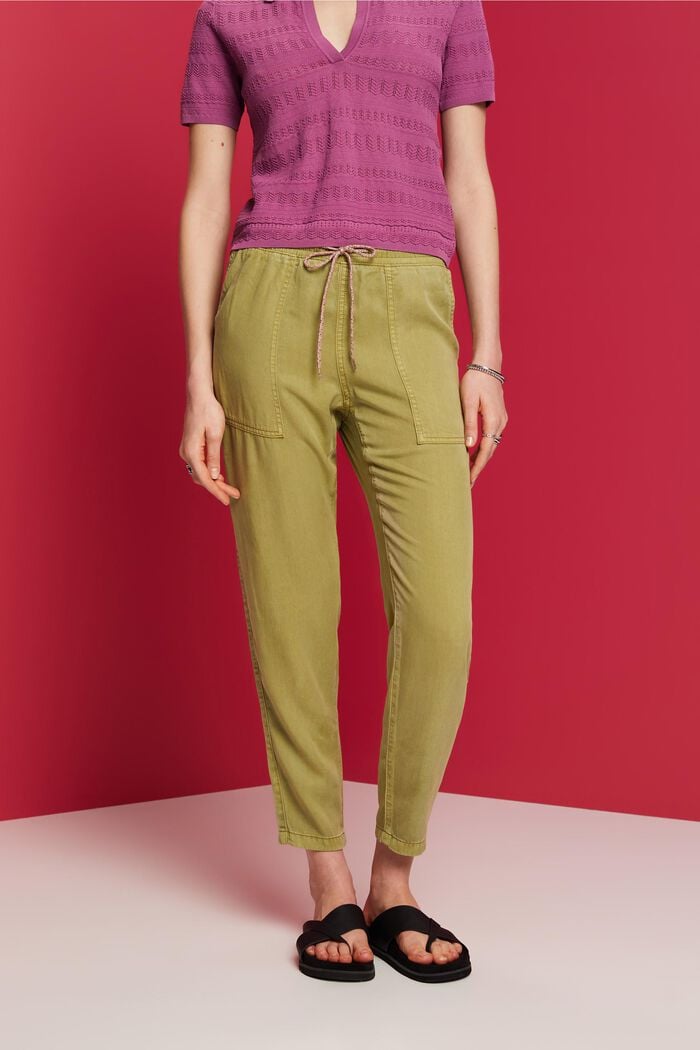 Bukser med elastisk linning, PISTACHIO GREEN, detail image number 0