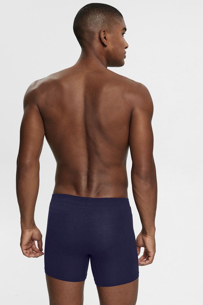 Multipakke med lange shorts i bomuldsmiks med stretch til mænd, NAVY, detail image number 3