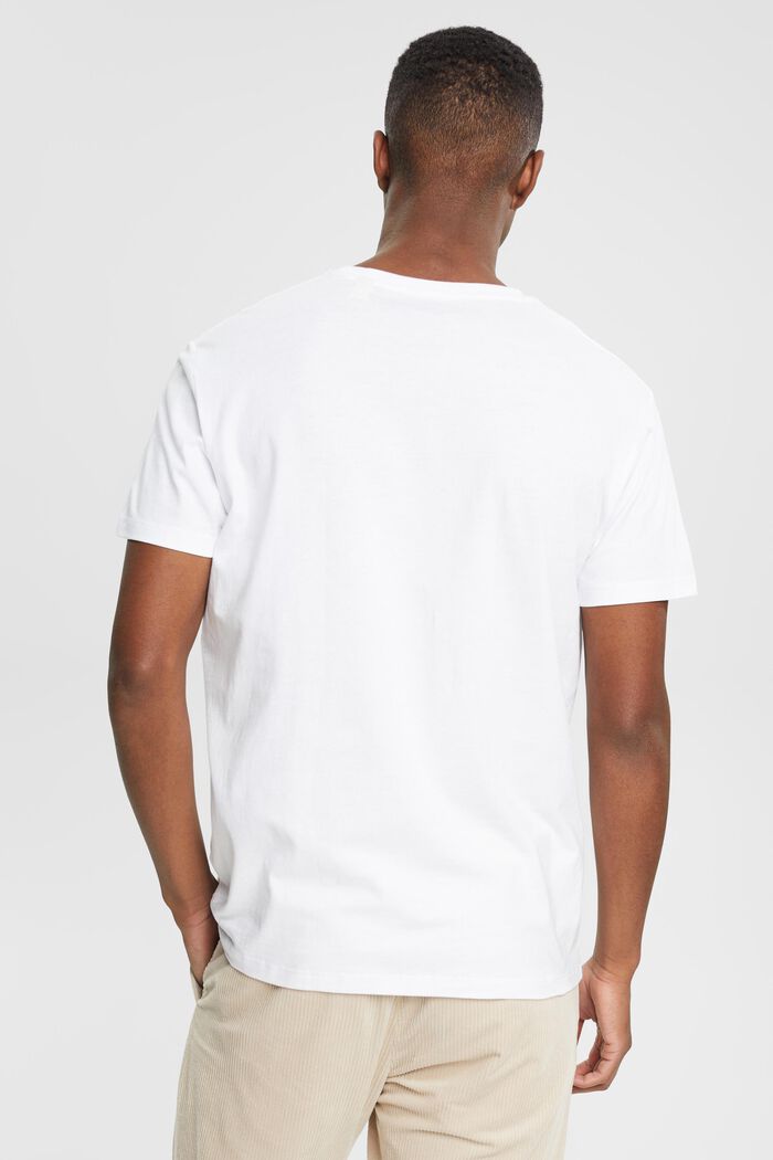 T-shirt med print på brystet, WHITE, detail image number 3