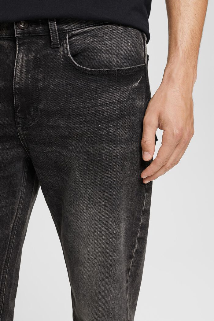 Washed out-jeans med stretch, BLACK MEDIUM WASHED, detail image number 2