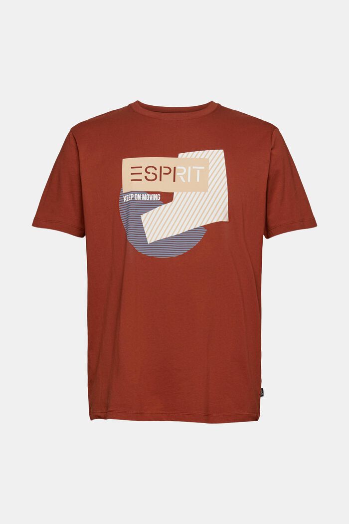 Jersey-T-shirt med print, økologisk bomuld