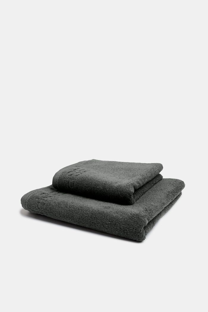 Med TENCEL™: Håndklædeserie af frotté, ANTHRACITE, detail image number 4