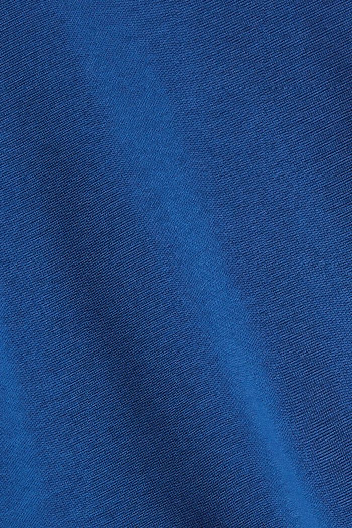 Sweatshirt med broderet logo, bomuldsblanding, BRIGHT BLUE, detail image number 4