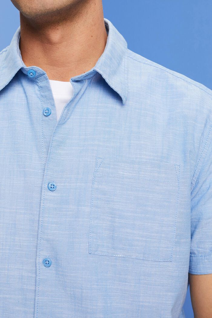 Button down-skjorte i bomuld, LIGHT BLUE, detail image number 2