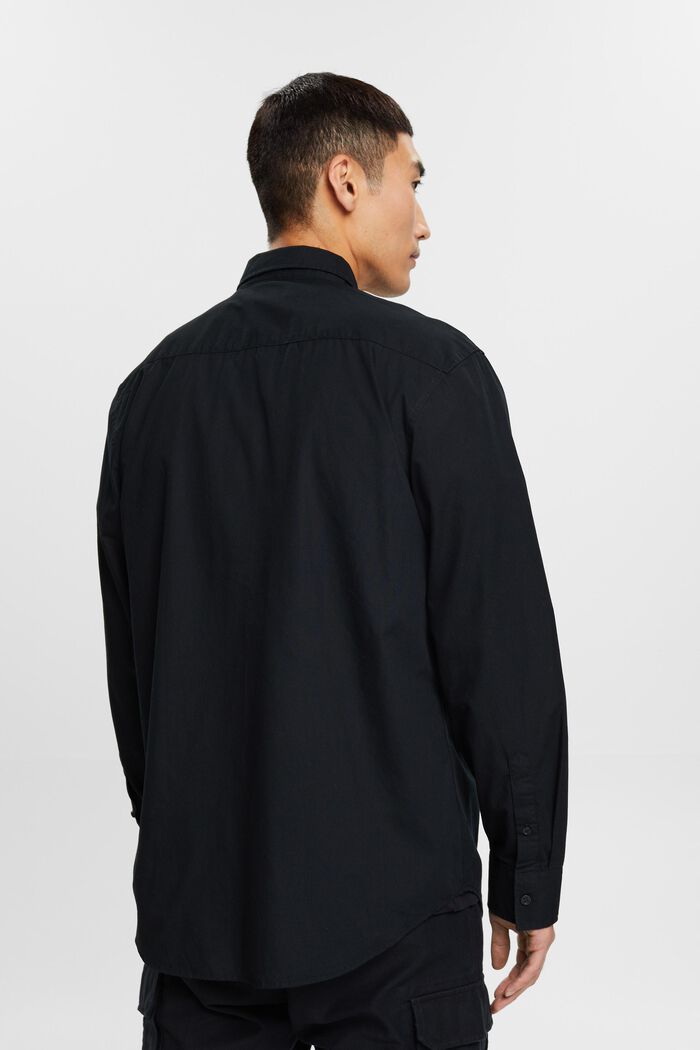 Button down-skjorte i poplin, 100 % bomuld, BLACK, detail image number 3