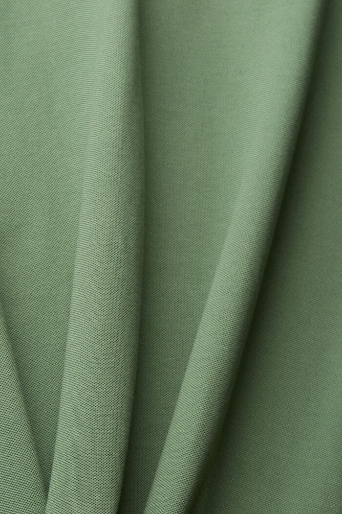 Piqué-poloshirt af bomuld, GREEN, detail image number 4