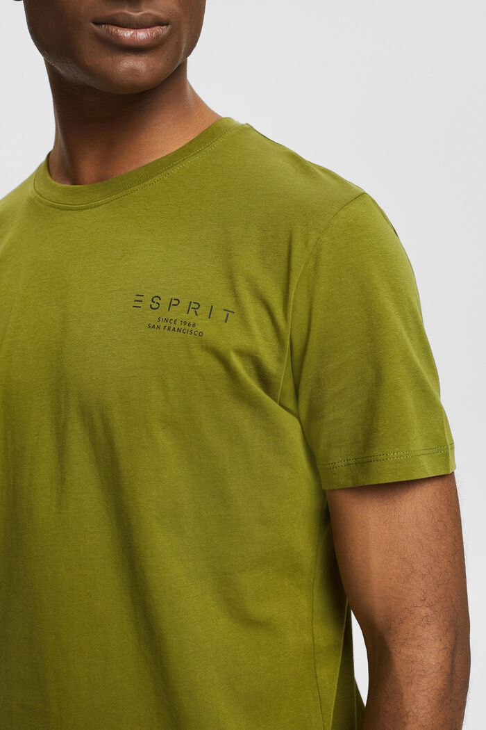 T-shirt i jersey med logoprint, LEAF GREEN, detail image number 0