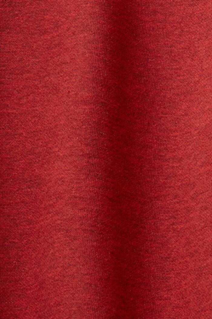 Polo sweatshirt med lange ærmer, DARK RED, detail image number 5