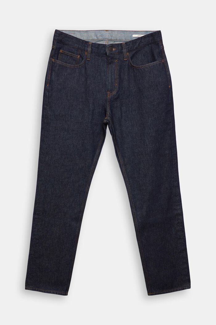 Jeans med lige ben, i bæredygtig bomuld, BLUE RINSE, detail image number 8