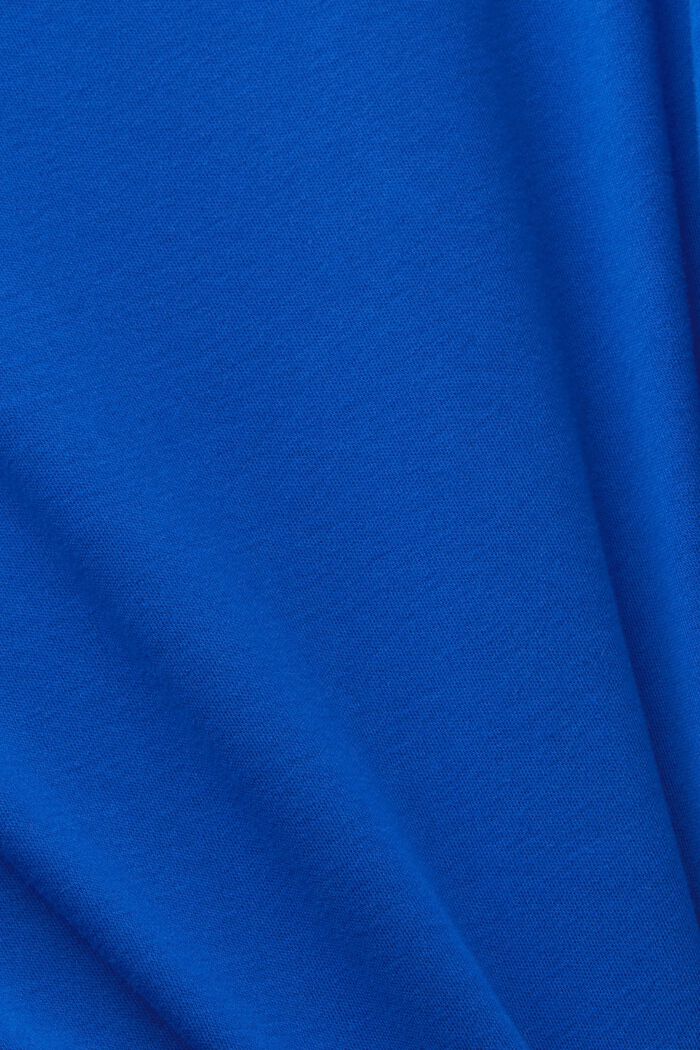 Slub-T-shirt med V-hals, BRIGHT BLUE, detail image number 4
