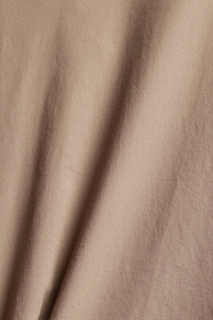 Skjorteblusekjole af bomuldsstretch, TAUPE, detail image number 4