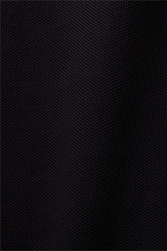 Piqué-poloshirt med glimmer, 100 % bomuld, BLACK, detail image number 4