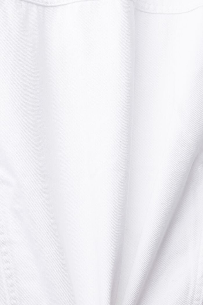 Hvid denimjakke, WHITE, detail image number 4