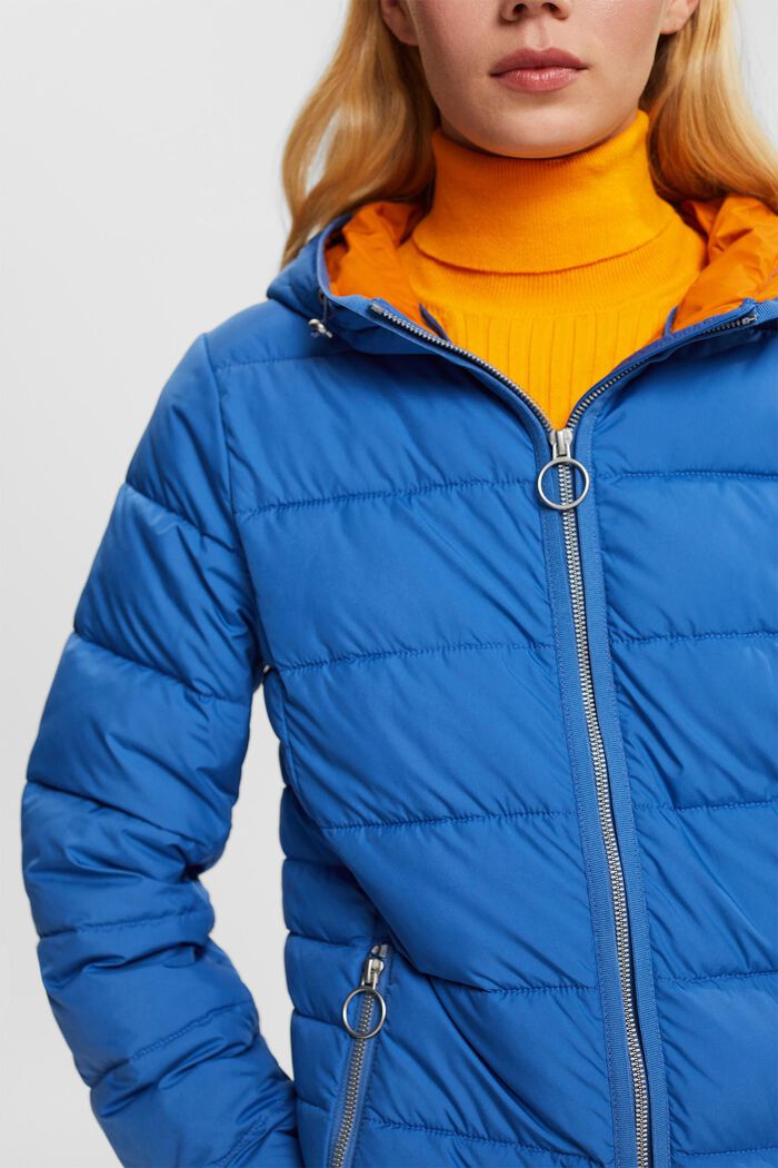 Quiltet jakke med inderside i kontrastfarve, BLUE, detail image number 0