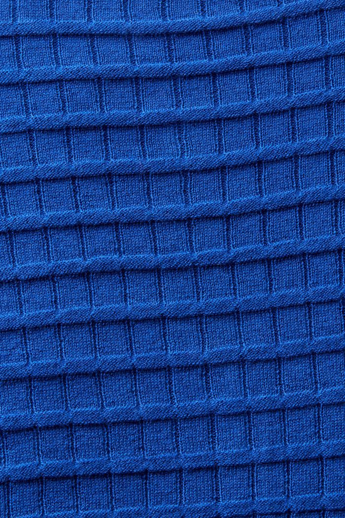 Sweater i strukturstrik, BRIGHT BLUE, detail image number 5