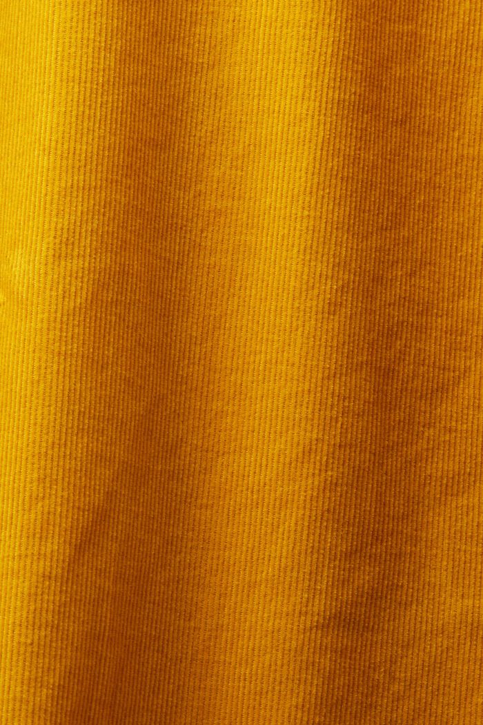 Fløjlsskjorte i 100% bomuld, NEW AMBER YELLOW, detail image number 5