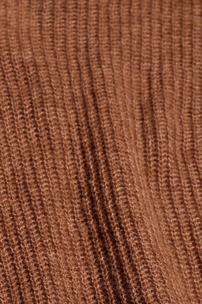Med alpaka: Pullover med V-udskæring, CARAMEL, detail image number 4