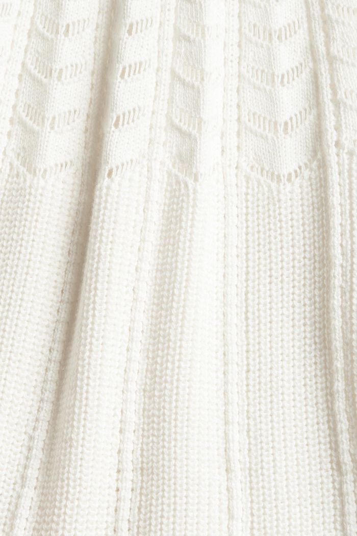 Kortærmet bluse i 100% bomuld, OFF WHITE, detail image number 4