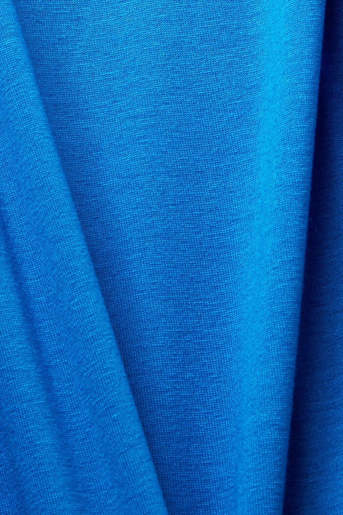 Midikjole i jersey med fikserede taljebånd, BRIGHT BLUE, detail image number 4