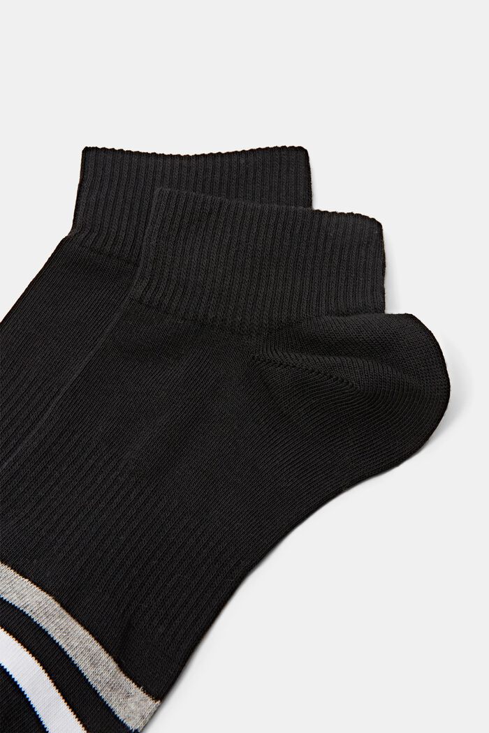 Pakke med 2 par stribede sokker, BLACK, detail image number 2