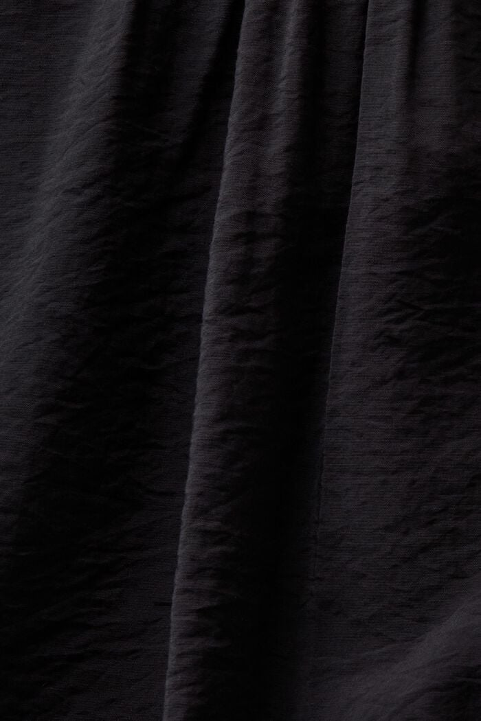 Bluse med rynket slå om-effekt, BLACK, detail image number 4