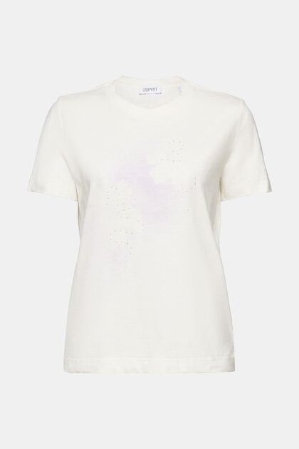 Slub-T-shirt med print