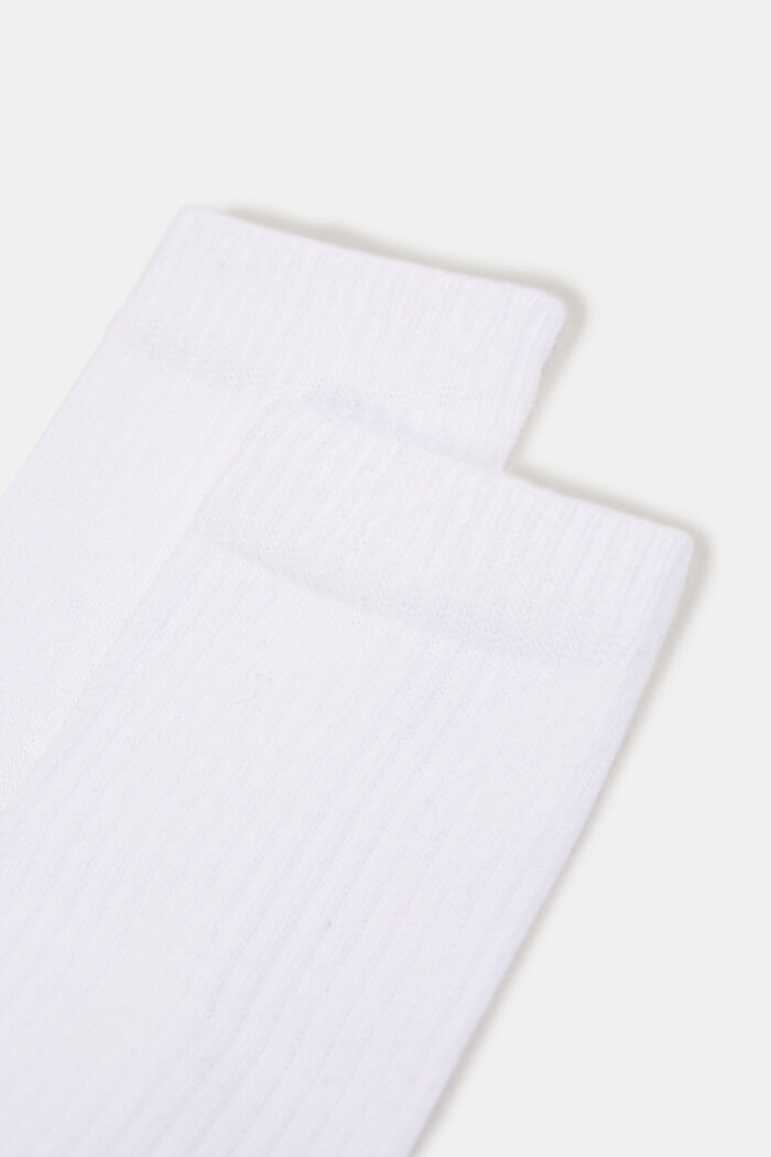 Pakke med 2 par sokker med ribstruktur, WHITE, detail image number 1