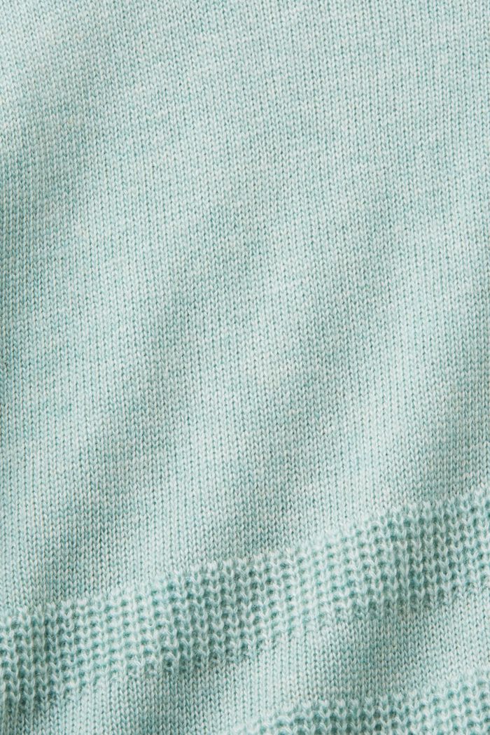 Boxy sweater med rund hals, LIGHT AQUA GREEN, detail image number 5