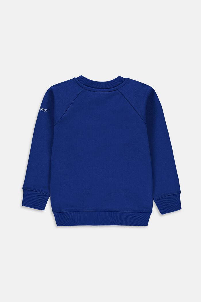 Sweatshirt med logo, 100% bomuld, BRIGHT BLUE, detail image number 1
