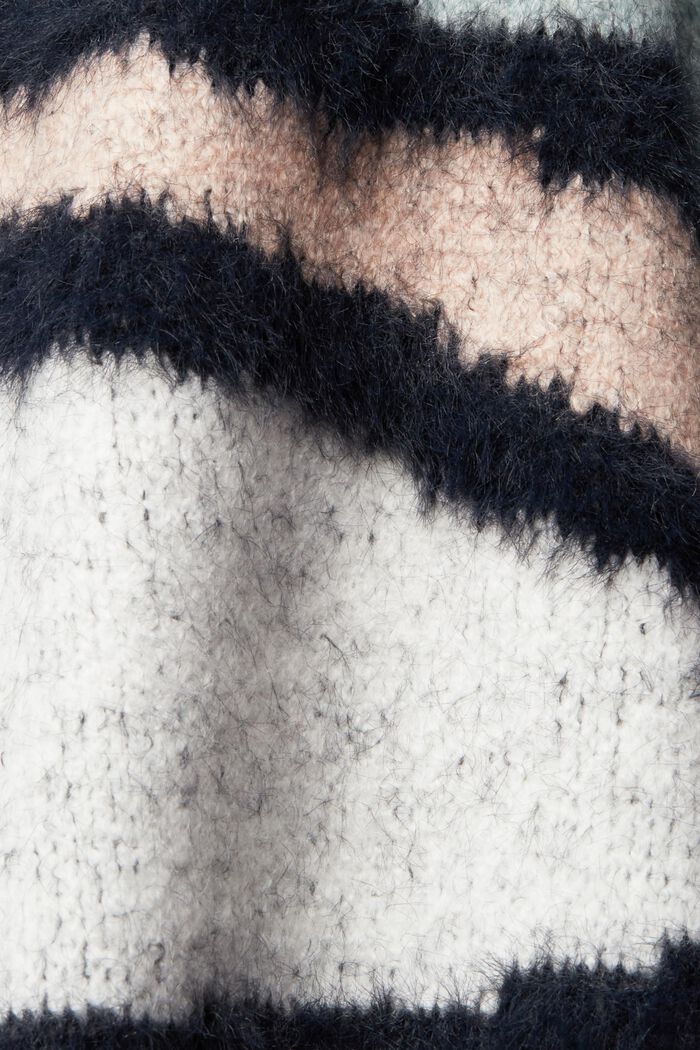 Pullover med applikerede pailletter, børstet strik, MEDIUM GREY, detail image number 4