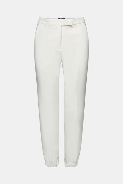 Cropped bukser med elastiske benmanchetter