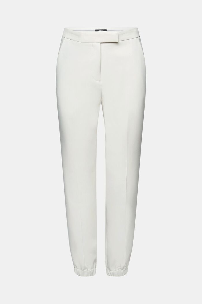 Cropped bukser med elastiske benmanchetter, PASTEL GREY, detail image number 6
