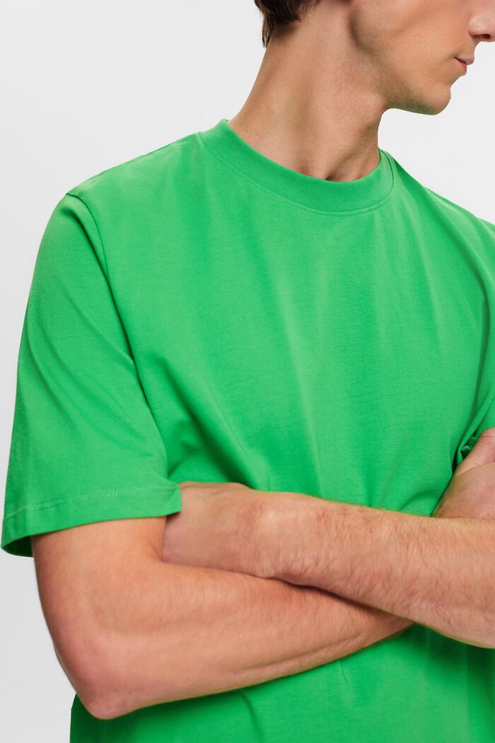 T-shirt i bomuld med rund hals, GREEN, detail image number 2