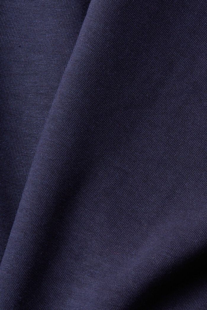 Kjole i sweatshirtstof med halvlang lynlås, NAVY, detail image number 4
