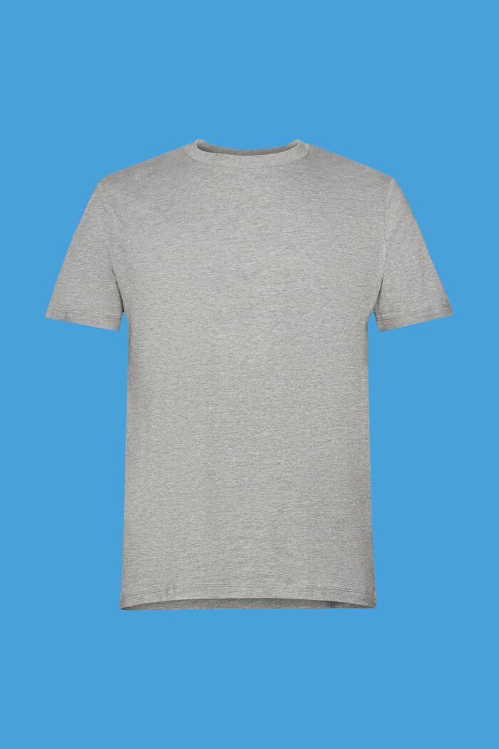 Slim fit T-shirt med rund hals, MEDIUM GREY, detail image number 6