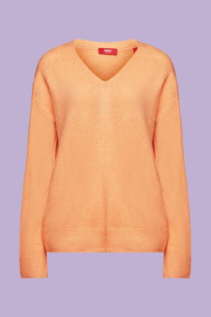 Sweater i uldmiks med V-hals