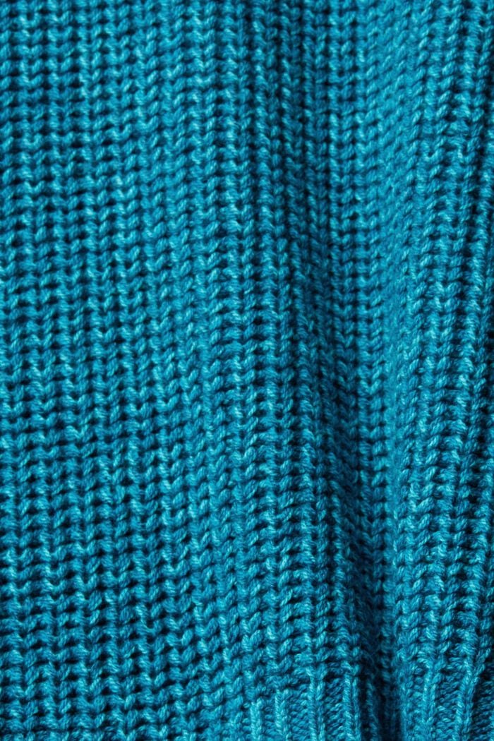 Pullover i ribstrik, TEAL BLUE, detail image number 1