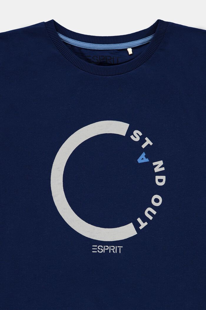 T-shirt med print, 100% bomuld, BLUE, detail image number 2