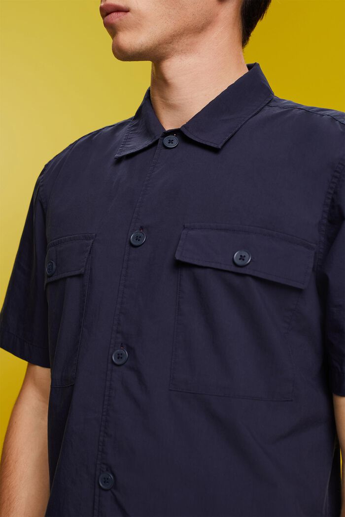 Skjorte med korte ærmer, bomuldsmiks, NAVY, detail image number 2