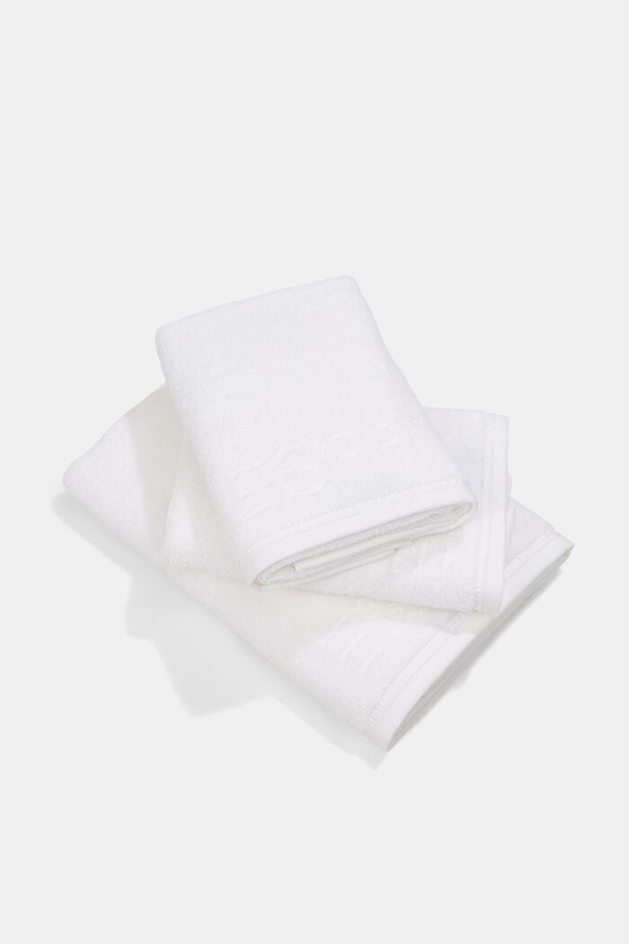 Med TENCEL™: Håndklædesæt af frotté med 3 stk., WHITE, detail image number 0