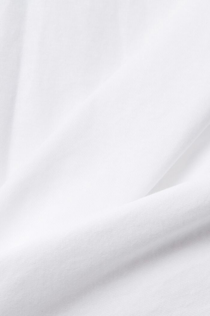 Bomulds-T-shirt med blomsterprint, WHITE, detail image number 4