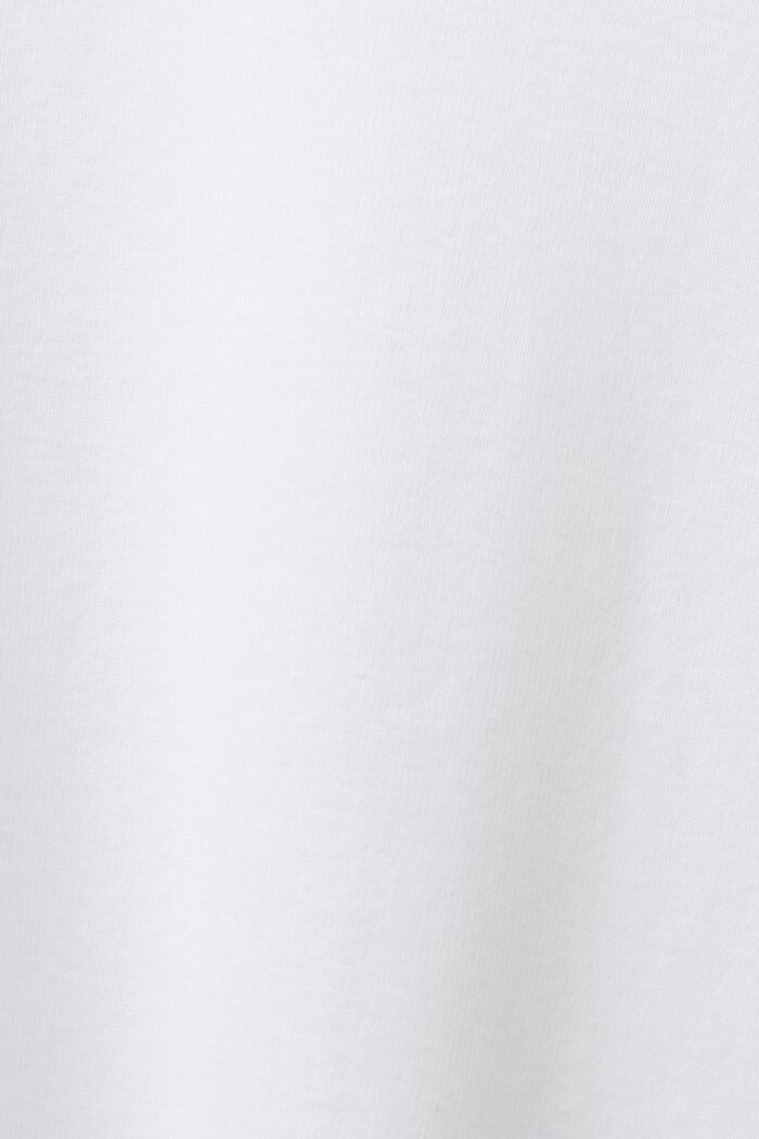 Langærmet T-shirt med dyb rund halsudskæring, WHITE, detail image number 6