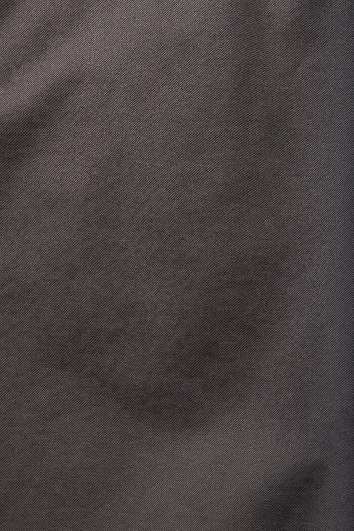 Shorts i chino-stil, bæredygtig bomuld, DARK GREY, detail image number 6