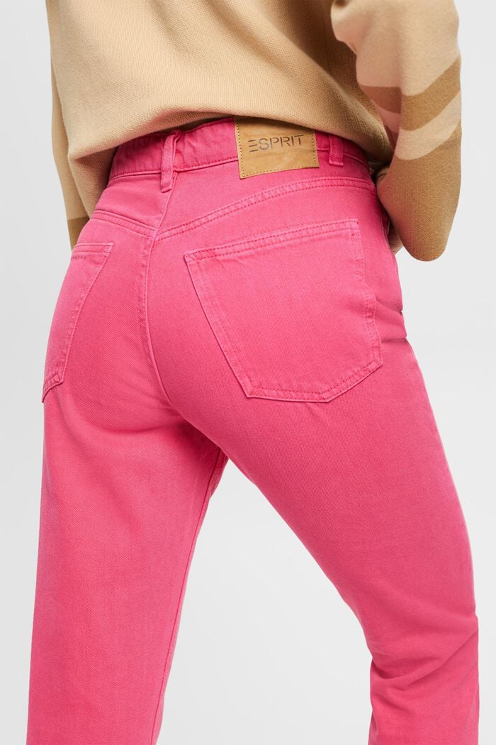 Bukser med høj talje og banana fit, PINK FUCHSIA, detail image number 4